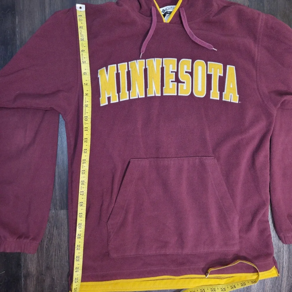 Columbia Sportswear Fleece Minnesota Gophers Hoodie Maroon Mens Medium Pullover
